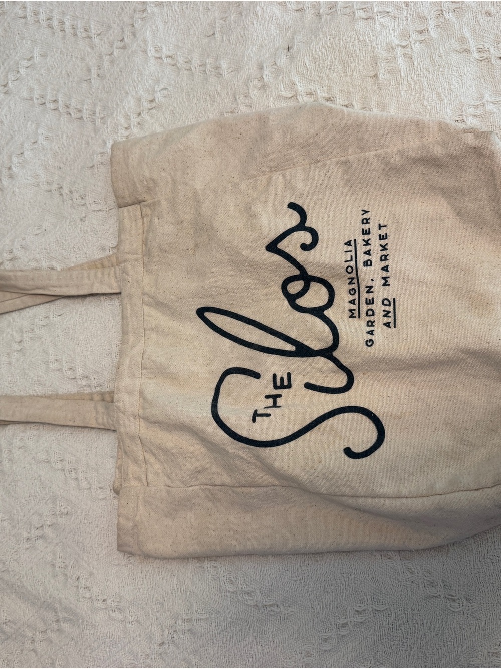 Magnolia Natural Canvas Tote with Black Logo